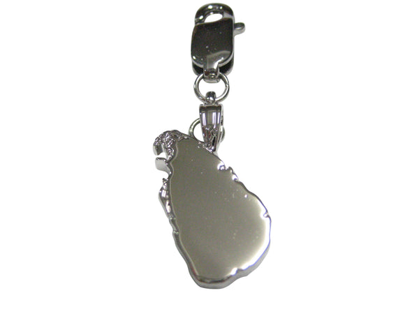 Sri Lanka Map Shape Pendant Zipper Pull Charm