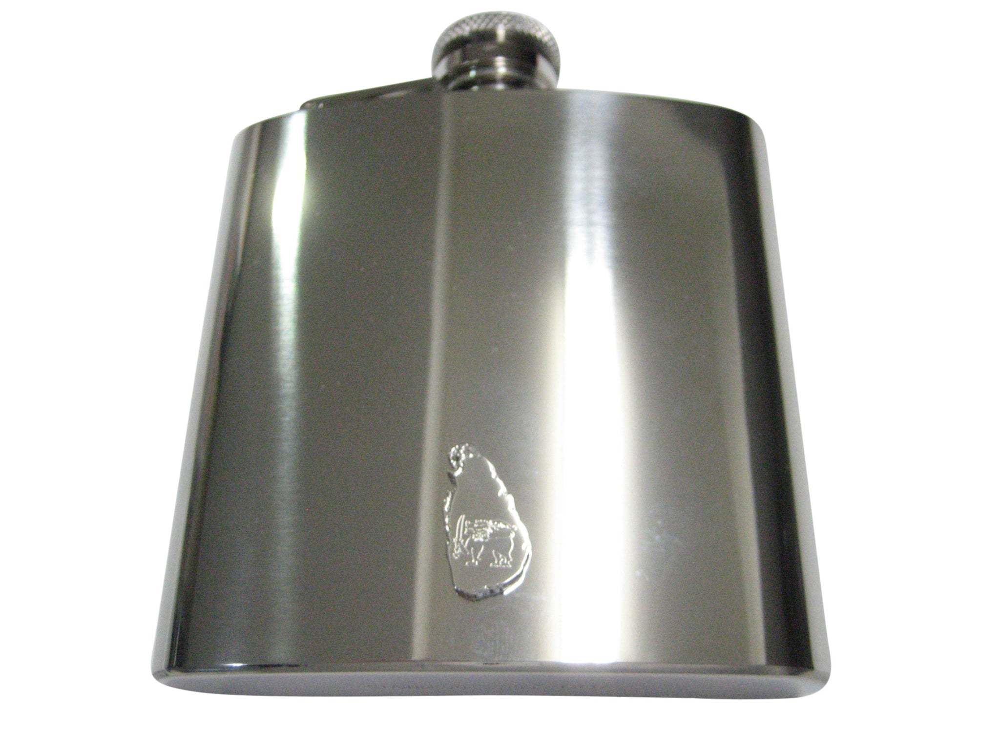 Sri Lanka Map Shape and Flag Design 6oz Flask