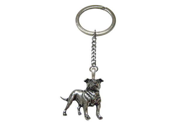 Staffordshire Bull Terrier Dog Pendant Keychain