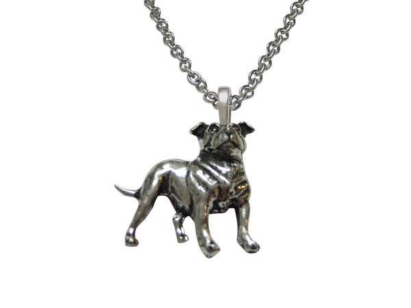 Staffordshire Bull Terrier Dog Pendant Necklace