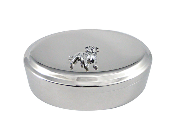 Staffordshire Bull Terrier Dog Pendant Oval Trinket Jewelry Box