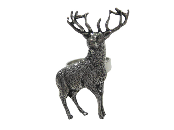 Stag Deer Adjustable Size Fashion Ring