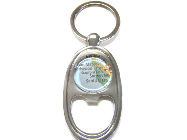 Stanford California Map Bottle Opener Key Chain