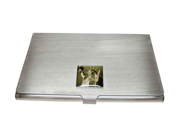 Statue of Liberty Square Pendant Business Card Holder