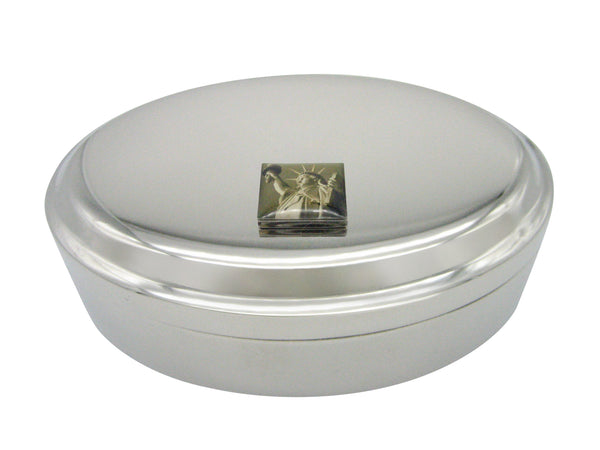 Statue of Liberty Pendant Oval Trinket Jewelry Box
