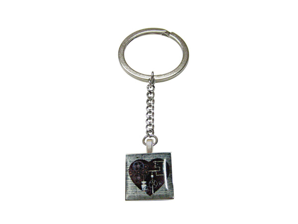 Steampunk Heart Keychain