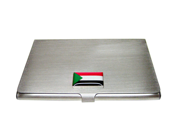 Sudan Flag Pendant Business Card Holder