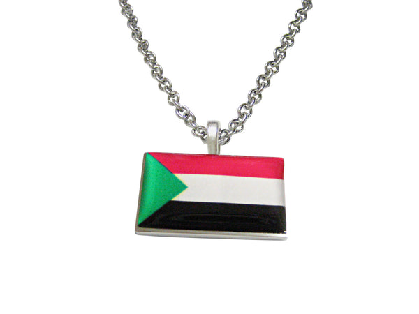 Sudan Flag Pendant Necklace