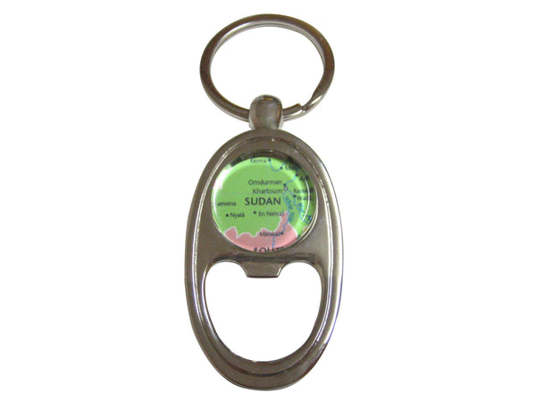 Sudan Map Key Chain Bottle Opener