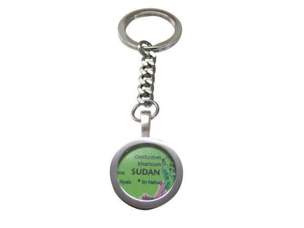Sudan Map Pendant Keychain