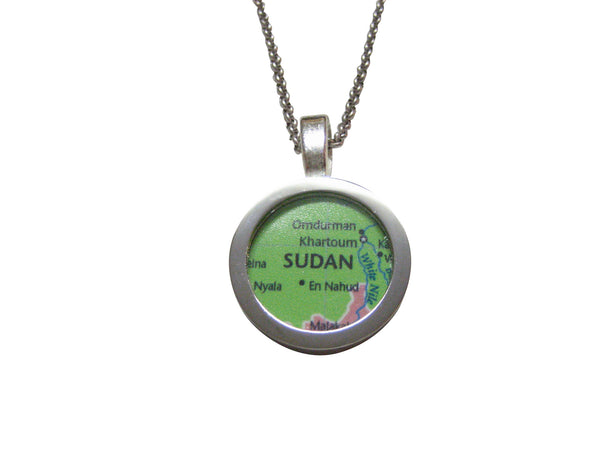 Sudan Map Pendant Necklace