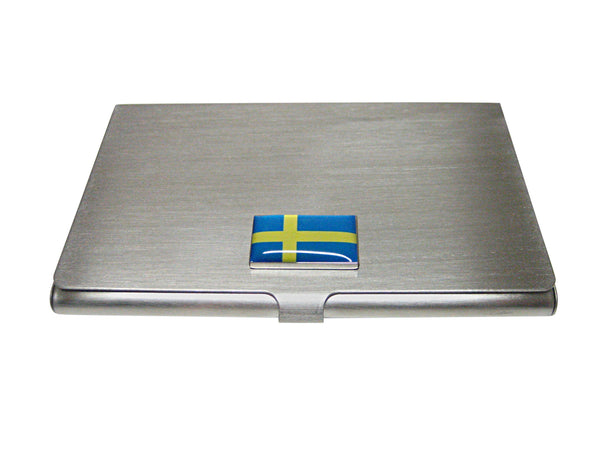 Sweden Flag Pendant Business Card Holder