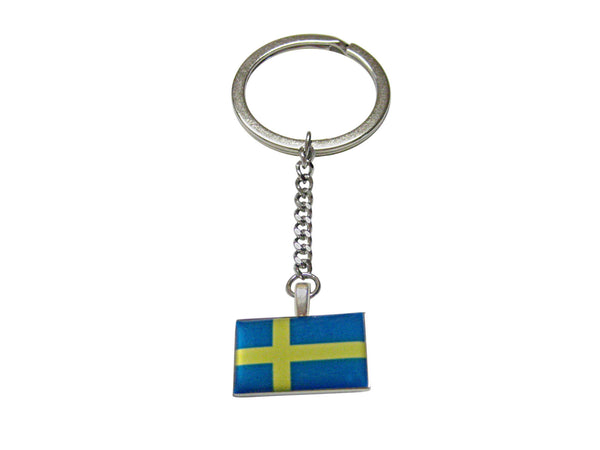 Sweden Flag Pendant Keychain