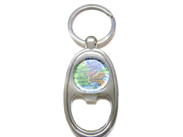 Switzerland Map Bottle Opener Key Chain