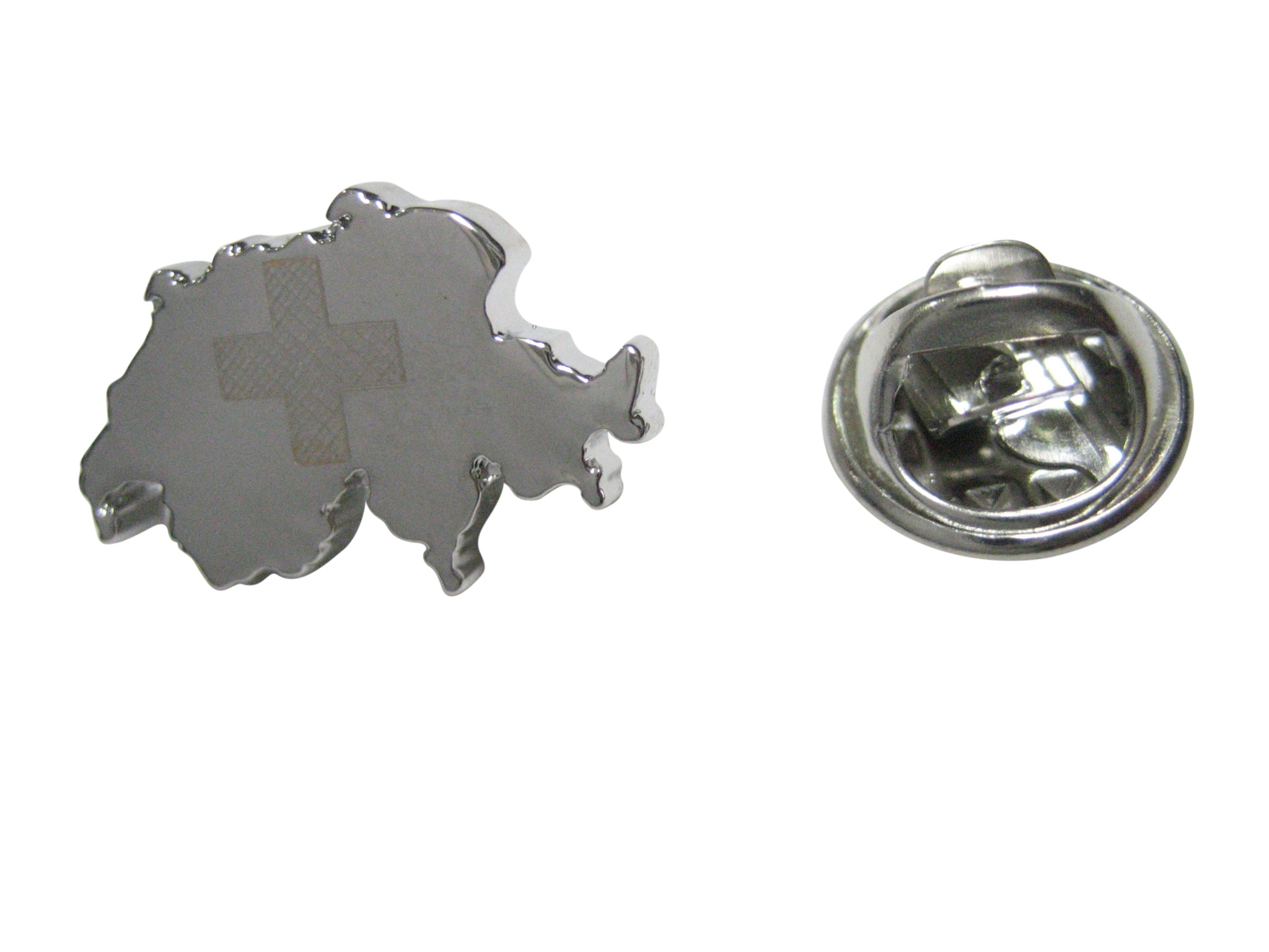 Switzerland Swiss Map Shape and Flag Design Lapel Pin