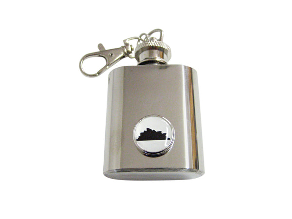 Sydney Australia Iconic Opera House 1 Oz. Stainless Steel Key Chain Flask