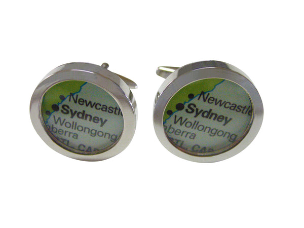Sydney Australia Map Cufflinks