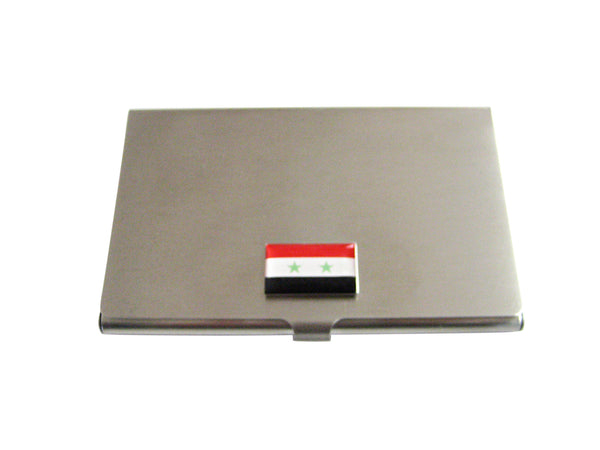 Syria Flag Pendant Business Card Holder