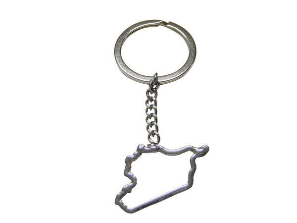 Syria Map Outline Keychain
