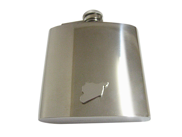 Syria Map Shape 6 Oz. Stainless Steel Flask