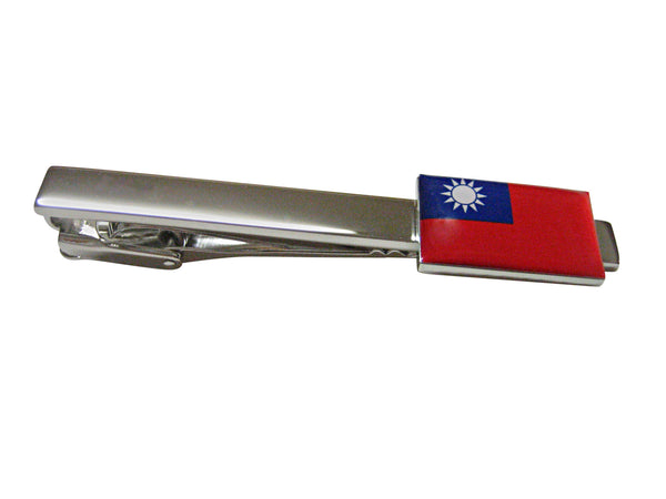 Taiwan Flag Square Tie Clip