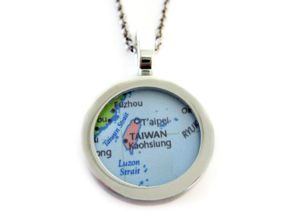 Taiwan Map Pendant Necklace