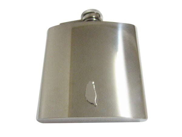 Taiwan Map Shape 6 Oz. Stainless Steel Flask