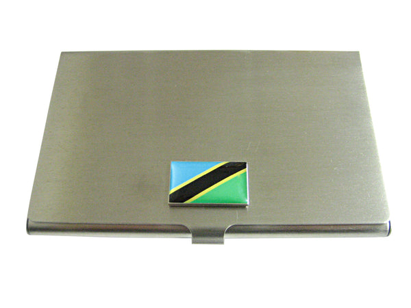 Tanzania Flag Pendant Business Card Holder