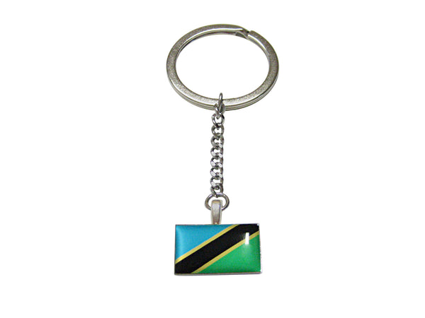 Tanzania Flag Pendant Keychain