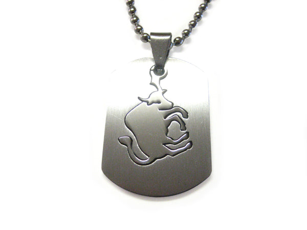 Taurus Bull Metal Cut Out Necklace