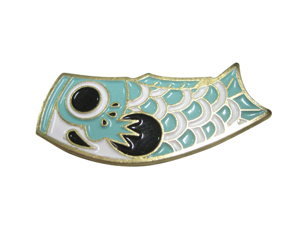 Teal Toned Festival Koi Flag Koinobori Magnet