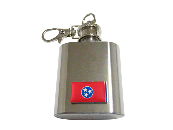 Tennessee State Flag 1 Oz. Stainless Steel Key Chain Flask