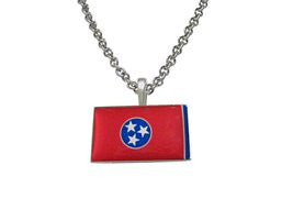 Tennessee State Flag Pendant Necklace