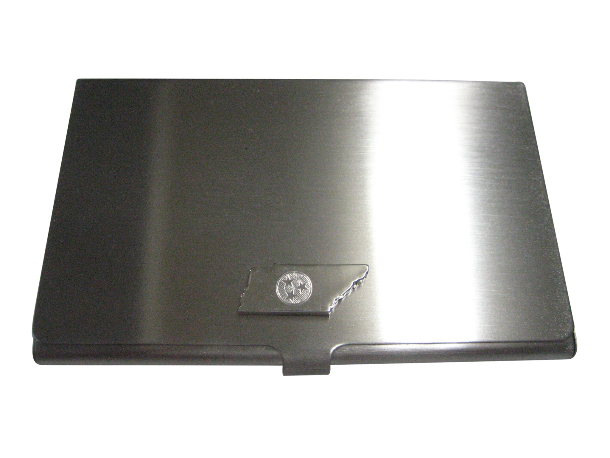 Tennessee State Map Shape and Flag Design Business Card Holder