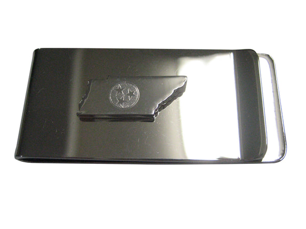 Tennessee State Map Shape and Flag Design Money Clip
