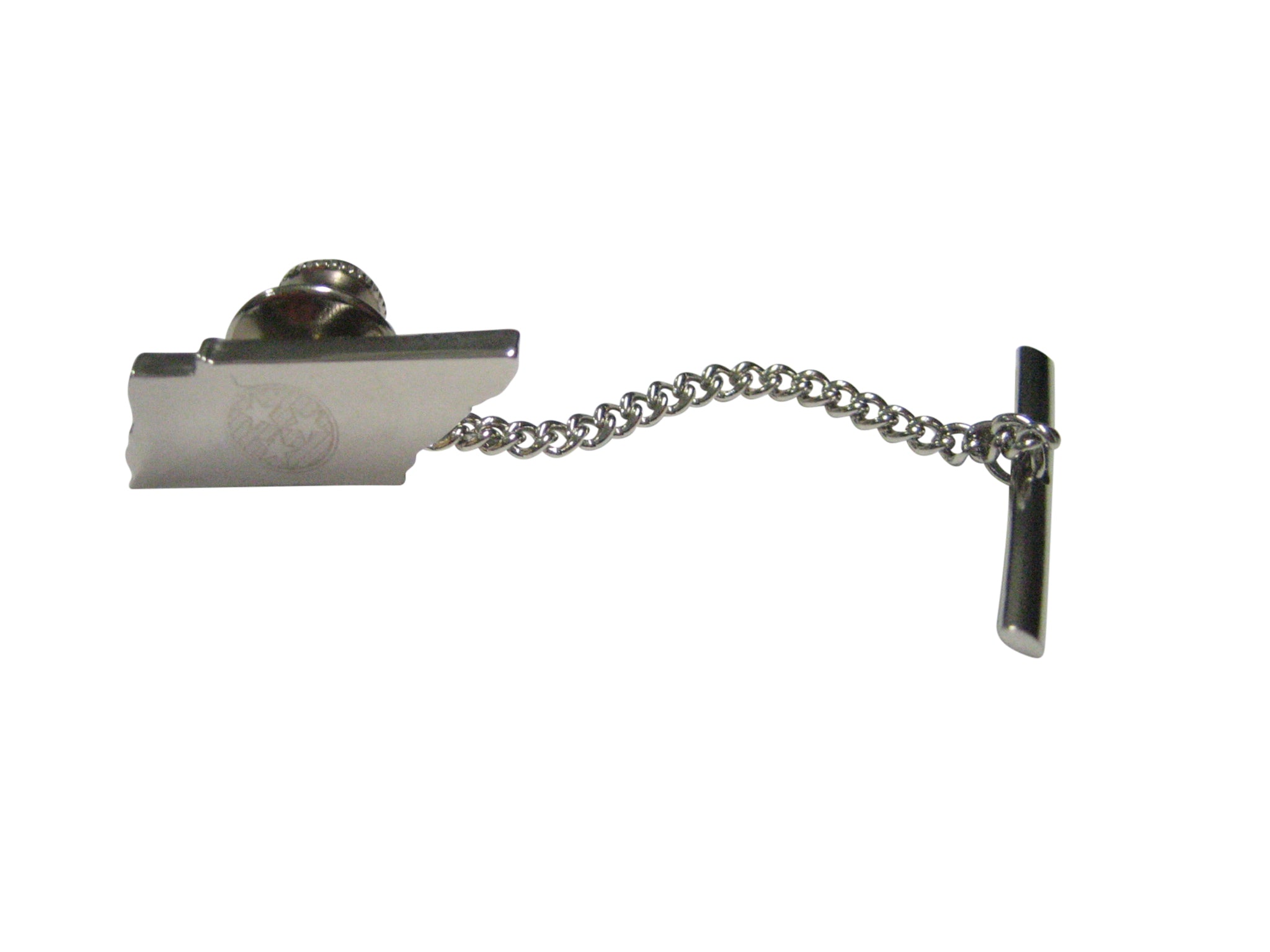 Tennessee State Map Shape and Flag Design Tie Tack