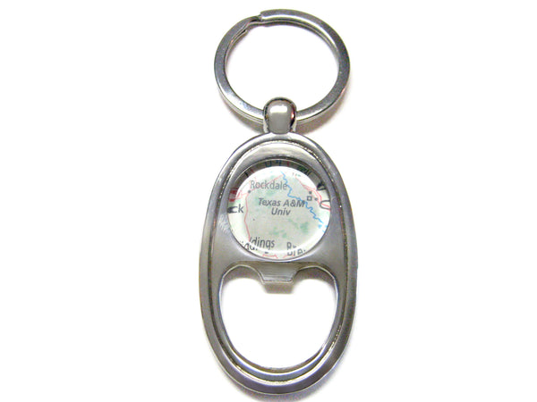 Texas A & M Map Bottle Opener Key Chain
