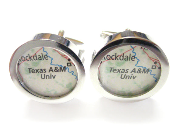 Texas A&M University Map Cufflinks