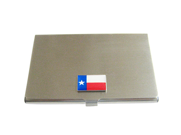 Texas Flag Pendant Business Card Holder