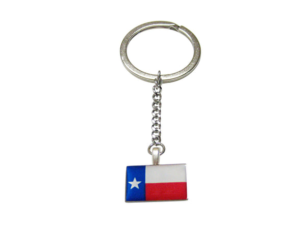 Texas Flag Pendant Keychain