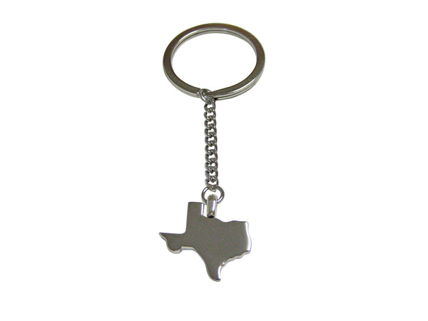 Texas State Map Shape Pendant Keychain