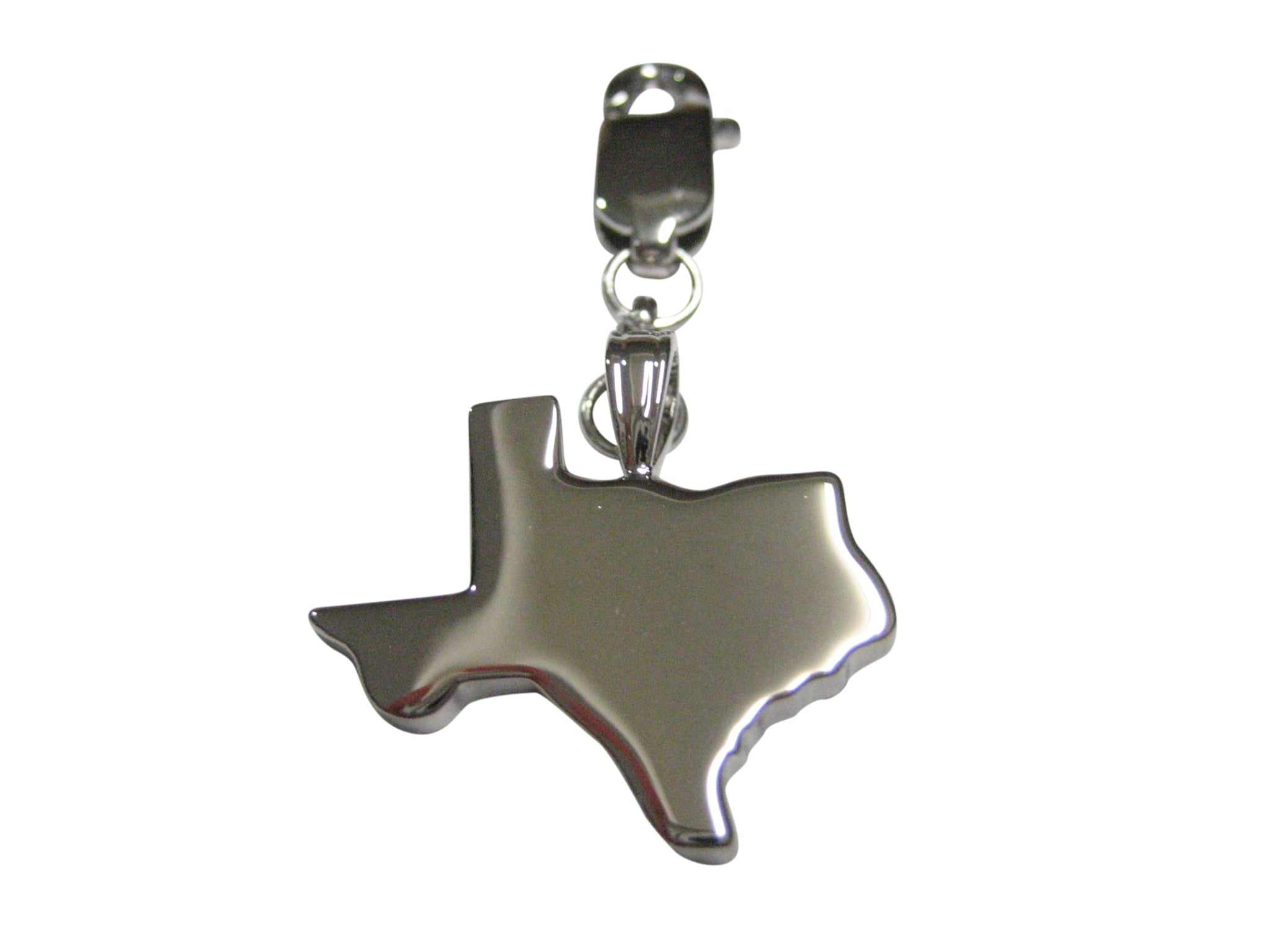 Texas State Map Shape Pendant Zipper Pull Charm