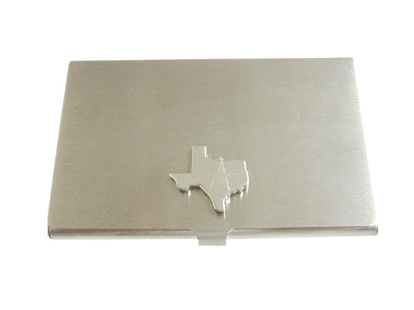 Texas State Map Shape and Flag Design Business Card Holder