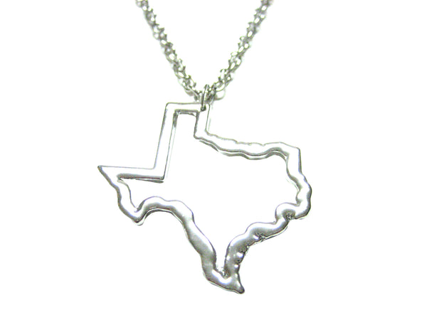 Texas State Outline Map Pendant Necklace