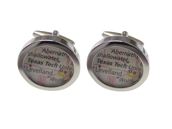 Texas Tech University Map Cufflinks