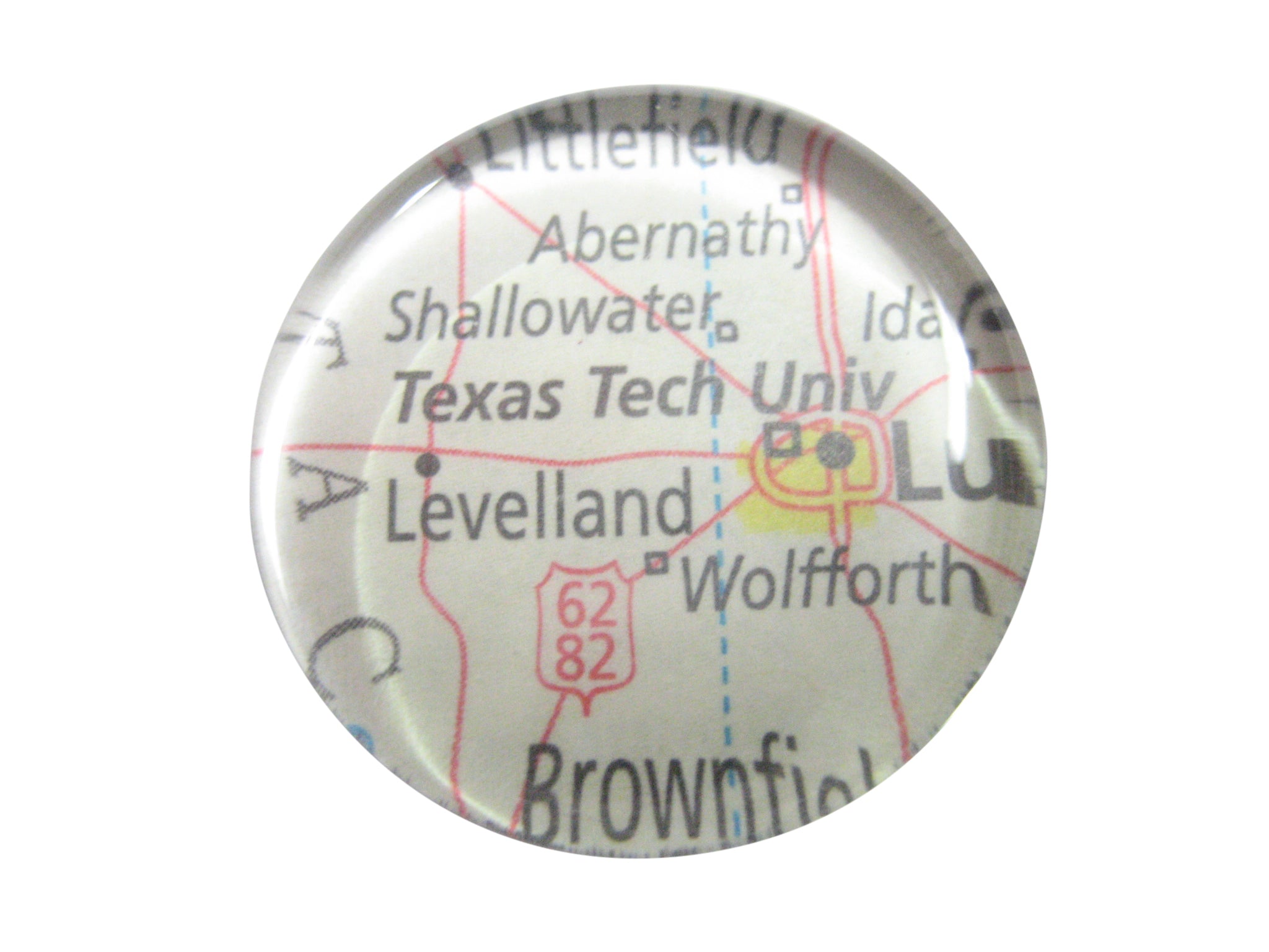 Texas Tech University Map Pendant Magnet