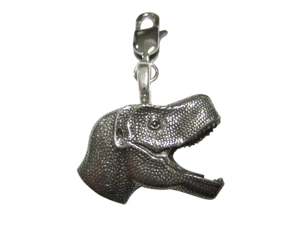 Textured Dinosaur Head Pendant Zipper Pull Charm