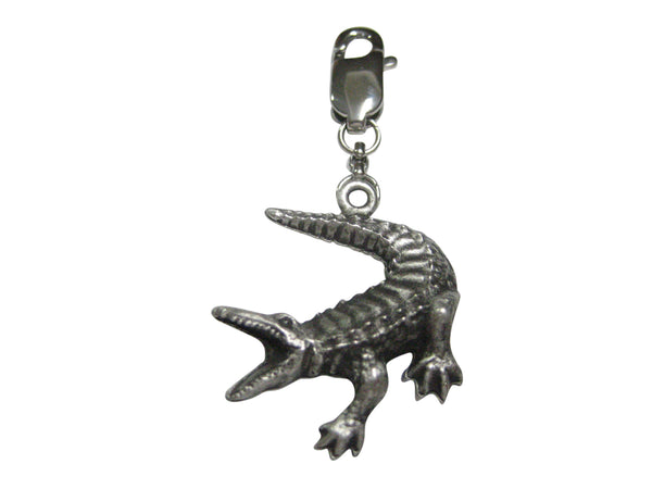 Textured Alligator Crocodile Pendant Zipper Pull Charm