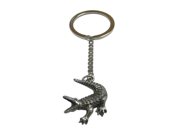 Textured Alligator Pendant Keychain