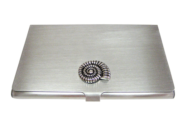 Textured Ammonite Fossil Design Business Card Holder